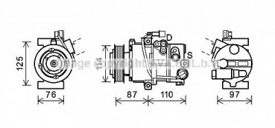 AVA QUALITY COOLING hyk301 -  Компрессор, кондиционер